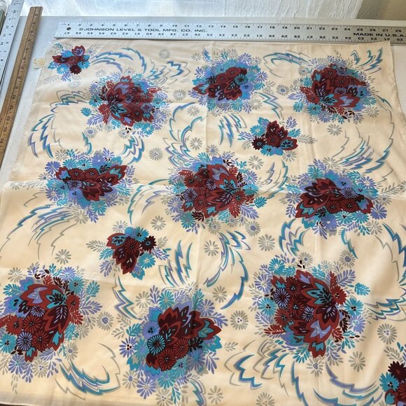 Vintage Liberty Scarf Floral Print Polyester Square Scarves Made In Japan - Picture 5 of 5